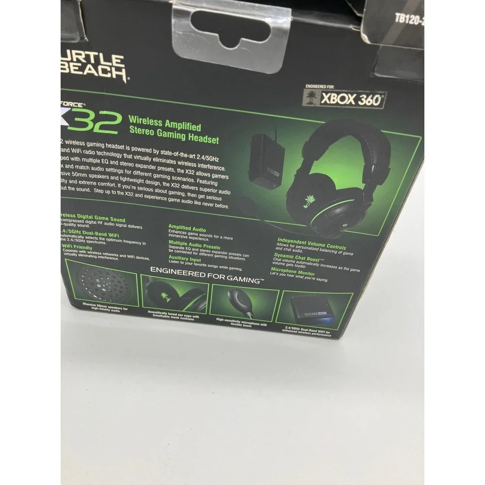 Turtle Beach Earforce X32 Wireless Gaming Headset Xbox 360 TBS-2265-01